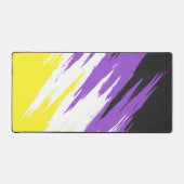 Drapeau de fierté non binaire funky grunge zigzag (Recto)