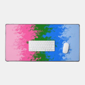 Drapeau de fierté omniromantique abstrait ondulé t (Clavier et souris)