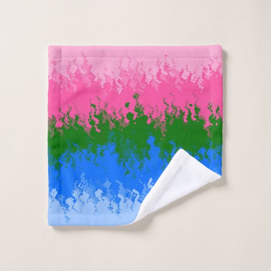 Drapeau de fierté omniromantique abstrait ondulé t (Gant de toilette)