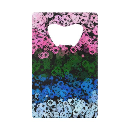 Drapeau de fierté Omniromantique Floral Mignon Rét (Devant)