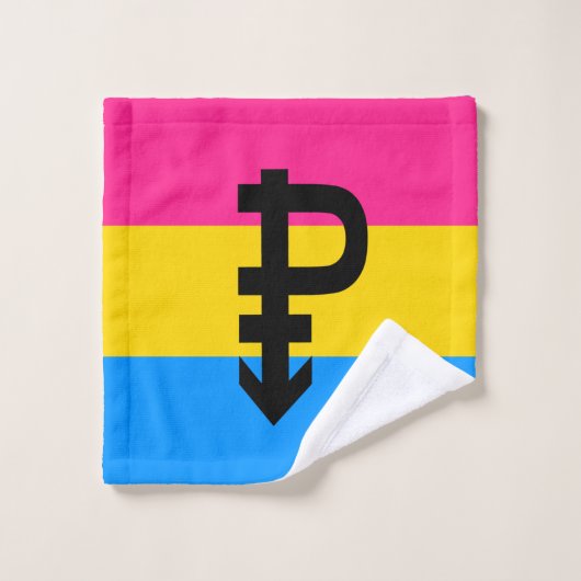 Drapeau de fierté pansexuelle (Gant de toilette)