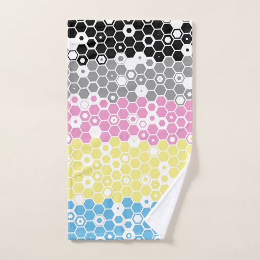 Drapeau de fierté polygender abstrait géométrique (Serviette à main)