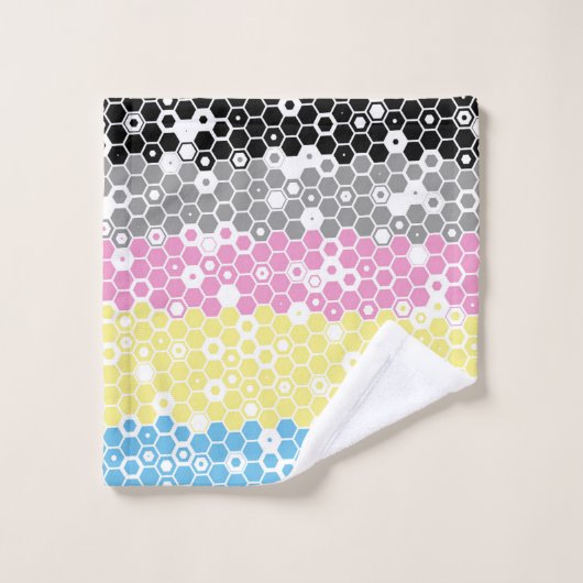 Drapeau de fierté polygender abstrait géométrique (Gant de toilette)