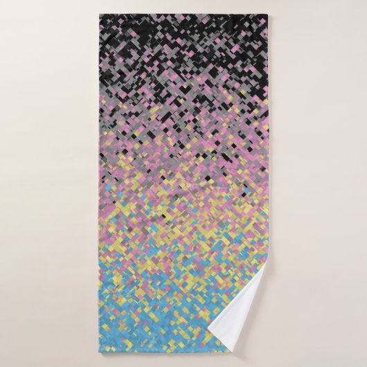 Drapeau de fierté polygender pixelisé funky tripan (Serviette de bain)