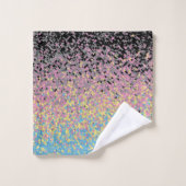 Drapeau de fierté polygender pixelisé funky tripan (Gant de toilette)