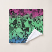 Drapeau de fierté polysexuel groovy éclectique rét (Gant de toilette)