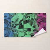 Drapeau de fierté polysexuel groovy éclectique rét (Serviette à main)
