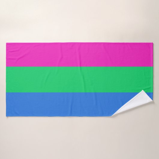 Drapeau de fierté polysexuelle (Serviette de bain)