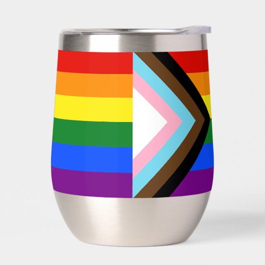 Drapeau de fierté Progress Pride de SlipperyJoe si (Gauche)