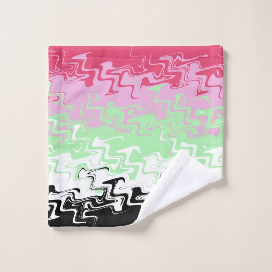 Drapeau de fierté récipromantique abstrait ondoyan (Gant de toilette)