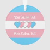 Drapeau de fierté transgenre avec ornement texte (dos)