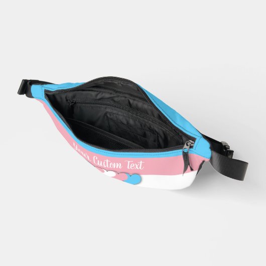 Drapeau de fierté transgenre avec texte (Ouvrir)