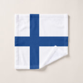 Drapeau de Finlande (Gant de toilette)