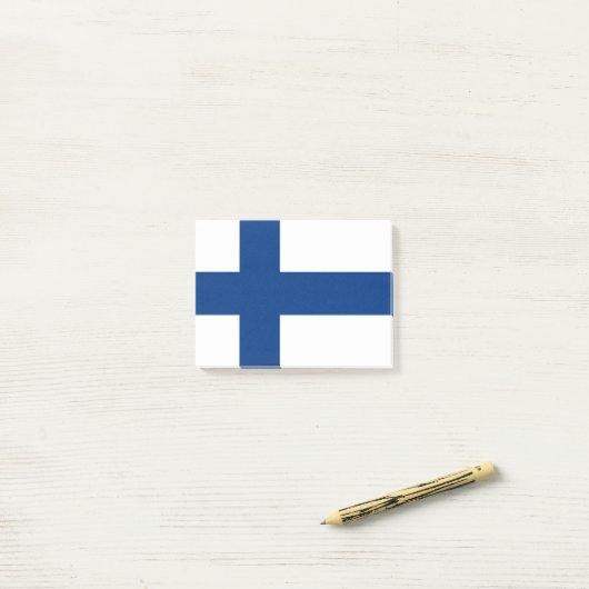 Drapeau de Finlande Post-it® Notes (Sur un bureau)