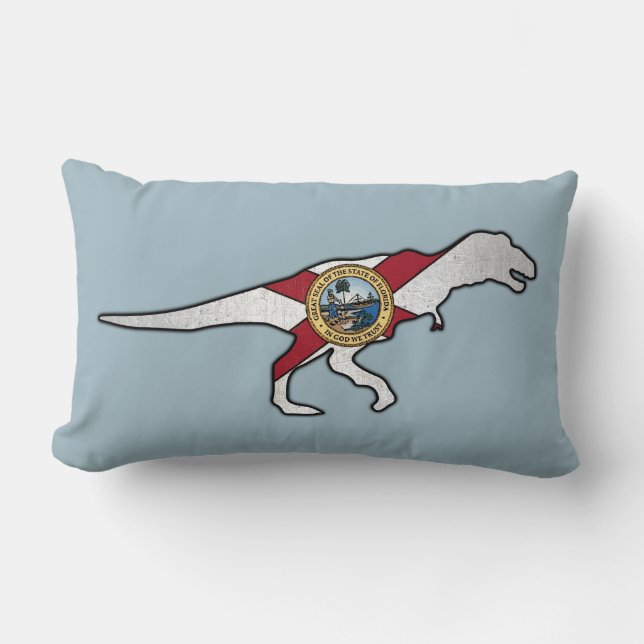 Drapeau de Floride trex dinosaure lancer oreiller (Recto)