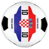 Drapeau de football de Croatie avec numéro de mail (Tourné)