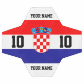Drapeau de football de Croatie avec numéro de mail (Plat)