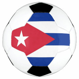 Drapeau de football patriotique avec Cuba