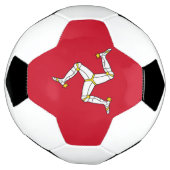 Drapeau de football patriotique avec l'île de Man (Tourné)