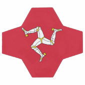 Drapeau de football patriotique avec l'île de Man (Plat)