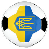 Drapeau de football patriotique avec Ukraine (Tourné)