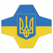 Drapeau de football patriotique avec Ukraine (Plat)