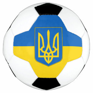 Drapeau de football patriotique avec Ukraine