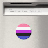 Drapeau de genre LGBT Magnet (In Situ (Lave-vaisselle))