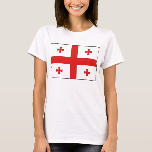 Drapeau de Géorgie x Carte T-shirt (Devant)