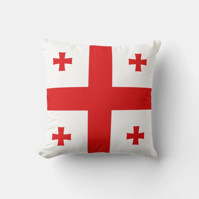 Drapeau de Géorgie x Coussin du drapeau (Recto)