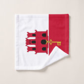 Drapeau de Gibraltar (Gant de toilette)