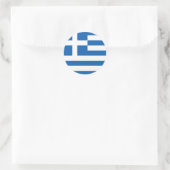 Drapeau de Grèce Sticker (Cercle) (Sac)