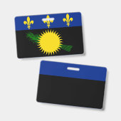 Drapeau de Guadeloupe Badge (Avant & arrière)