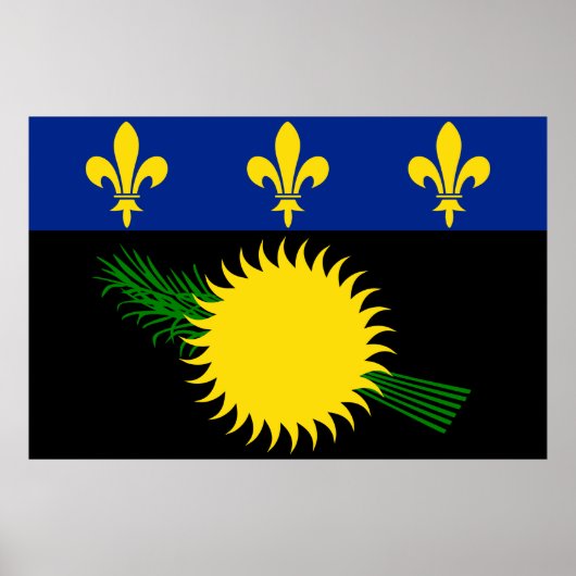 Drapeau de Guadeloupe Poster (Devant)