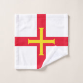 Drapeau de Guernesey (Gant de toilette)