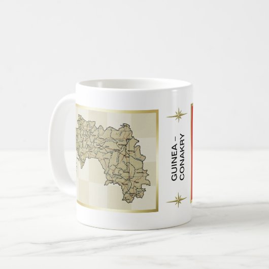 Drapeau de Guinée-Conakry + Tasse de carte (Devant gauche)