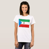 Drapeau de Guinée équatoriale x Carte T-shirt (Devant entier)