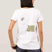 Drapeau de Guinée équatoriale x Carte T-shirt (Dos)