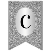 Drapeau de guirlande à cadre pailleté argent (Premier drapeau)