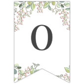 Drapeau de guirlande de fleurs roses de verdure pr (Deuxième drapeau)