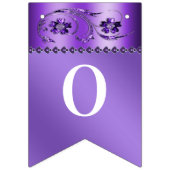 Drapeau de guirlande fleurie violet (Deuxième drapeau)