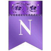 Drapeau de guirlande fleurie violet (Troisième drapeau)