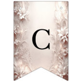 Drapeau de guirlande florale en ivoire blanc (Premier drapeau)