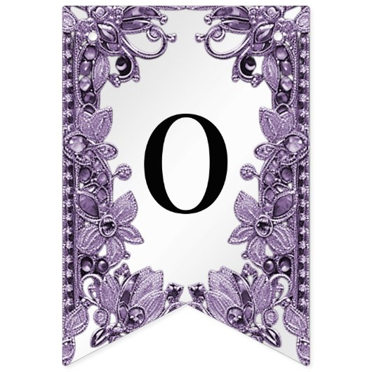 Drapeau de guirlande florale en pierre précieuse v (Deuxième drapeau)