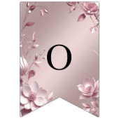 Drapeau de guirlande florale rose délicate (Deuxième drapeau)