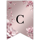 Drapeau de guirlande florale rose délicate (Premier drapeau)