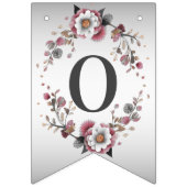 Drapeau de guirlande florale rose et blanc (Deuxième drapeau)