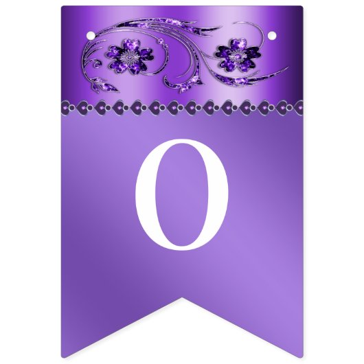 Drapeau de guirlande florale violette (Deuxième drapeau)