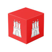 Drapeau de Hambourg Cube (Angle devant)