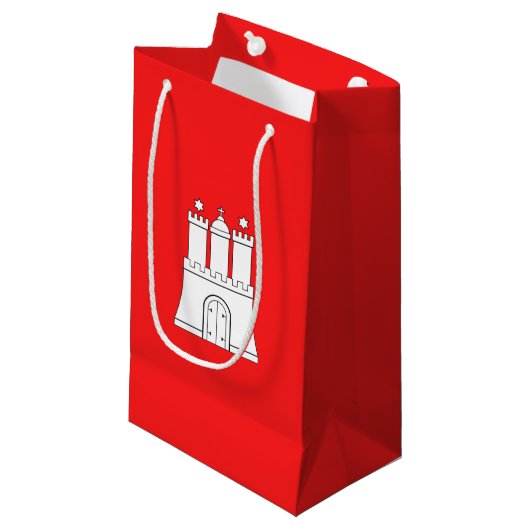 Drapeau de Hambourg petit sac cadeau (Devant Angle)